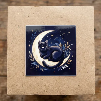 Moonlight Cat Sticker
