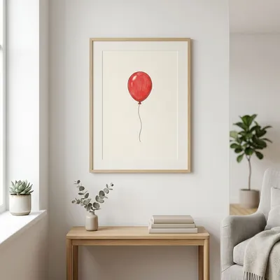 Red Balloon Print